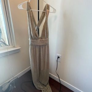 Beautiful gold, shimmery maxi dress!